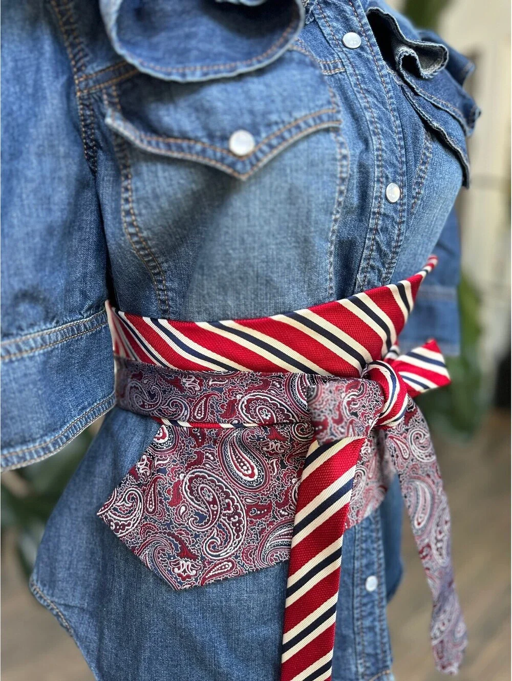Upcycled Silk Obi Belt | Corset Wrap Style | OOAK | OS